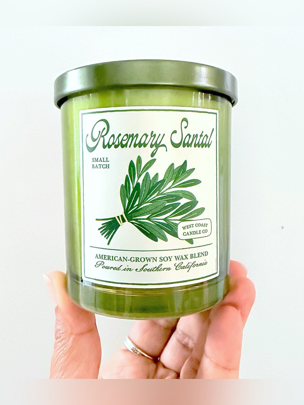 Leoben Company Rosemary Santal Green Soy Scented Candle